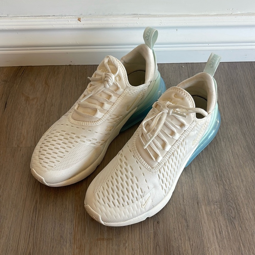 Cream and blue Nike